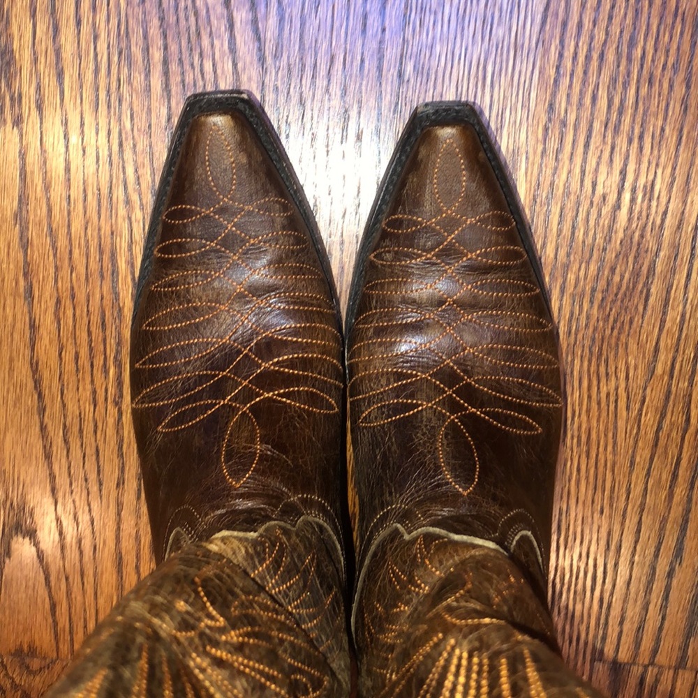 Cavenders Leather Cowboy Boots - Picture 7 of 8